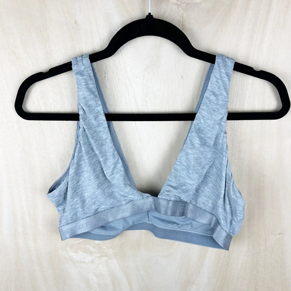 Victoria's‎ Secret Deep Plunge Gray Cotton Sports Bra – Size Unknown